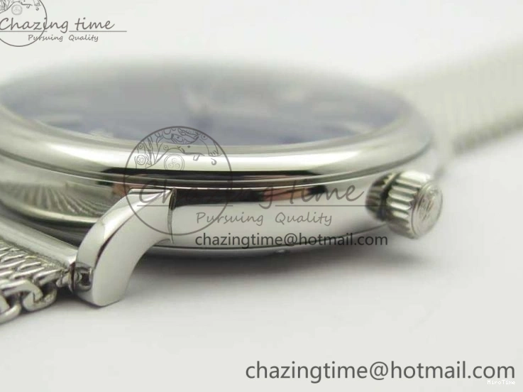 MIROTIME 0307 Portofino IW356501 SS V3 MK 1:1 Best Edition Blue Dial On SS Mesh Bracelet MIYOTA Timeless 7194